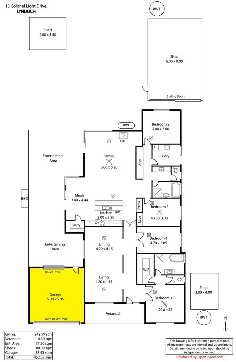 Floorplan of Homely house listing, 13 Colonel Light Drive, Lyndoch SA 5351