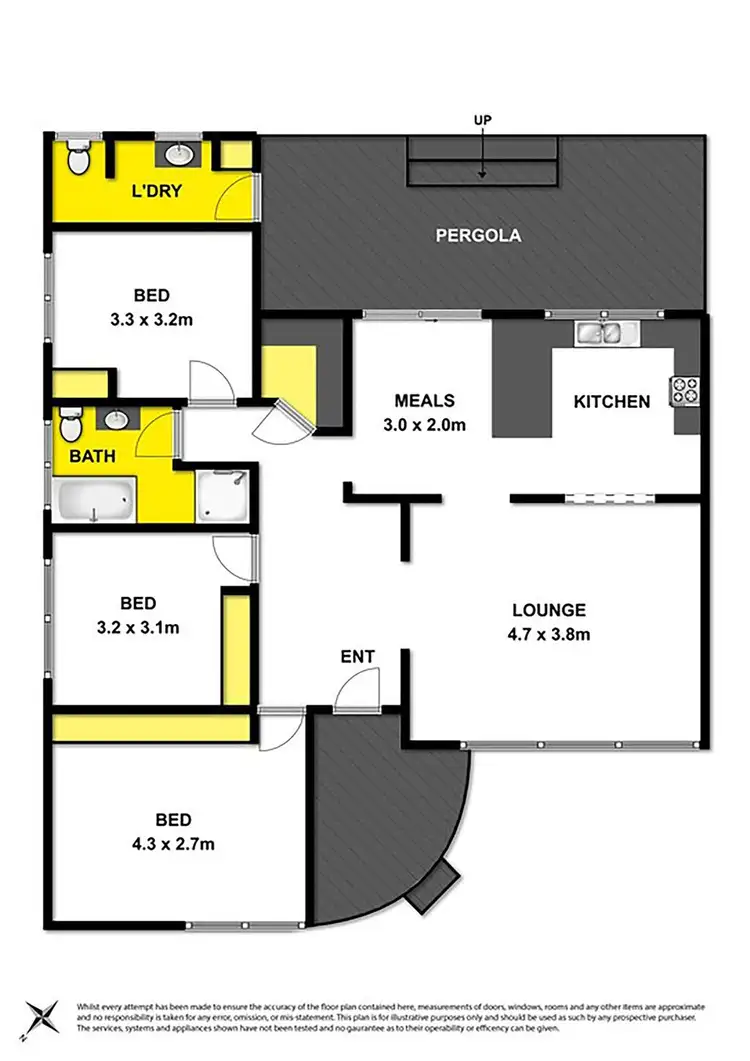 Floorplan of Homely house listing, 1 Duneed Court, Corio VIC 3214