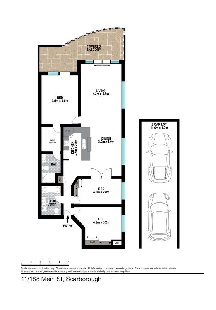 Floorplan of Homely unit listing, 11/188 Mein Street, Scarborough QLD 4020