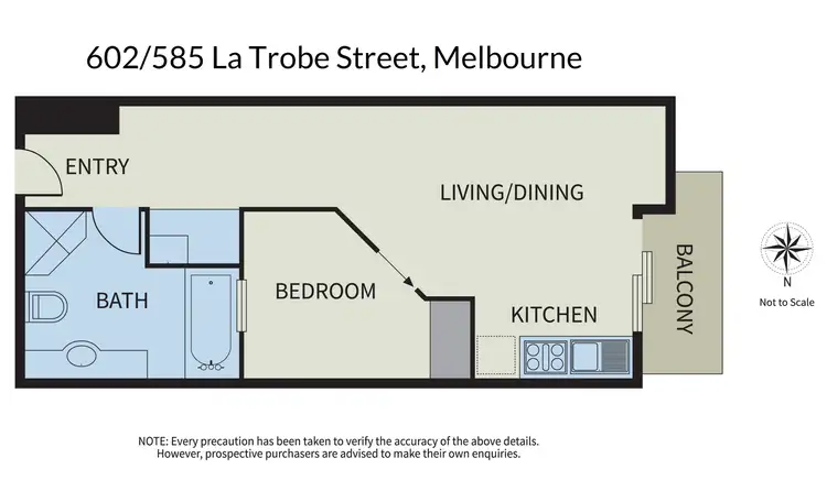 Floorplan of Homely apartment listing, 602/585 La Trobe Street, Melbourne VIC 3000