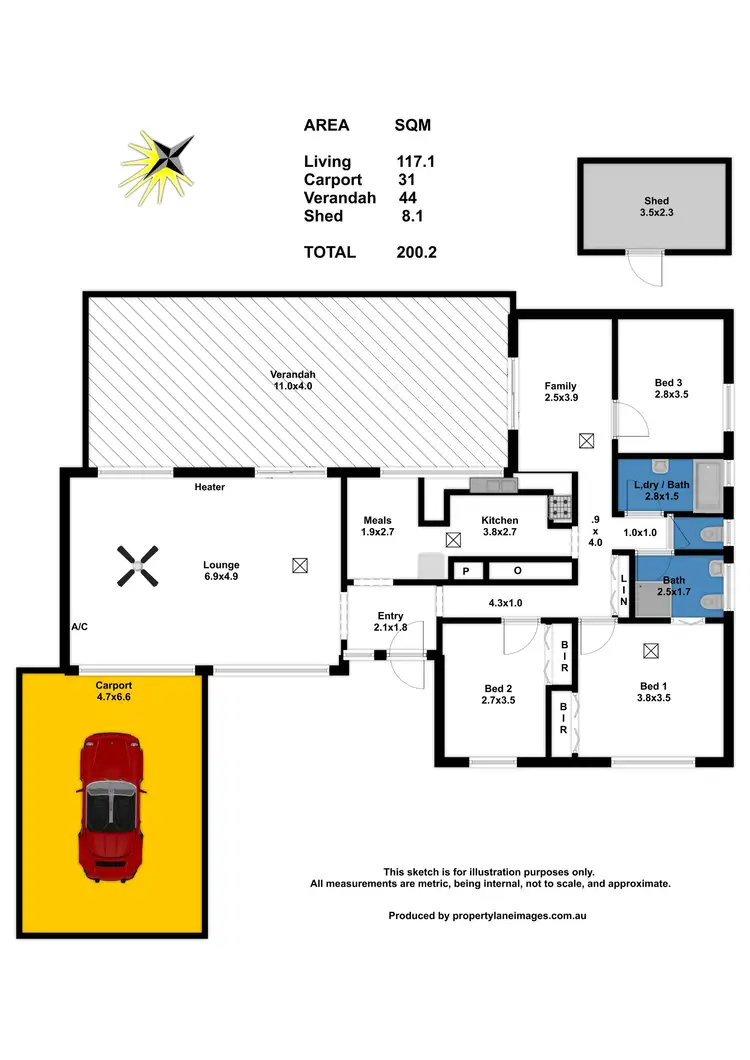 Floorplan of Homely house listing, 7 Rosewall Avenue, Gulfview Heights SA 5096