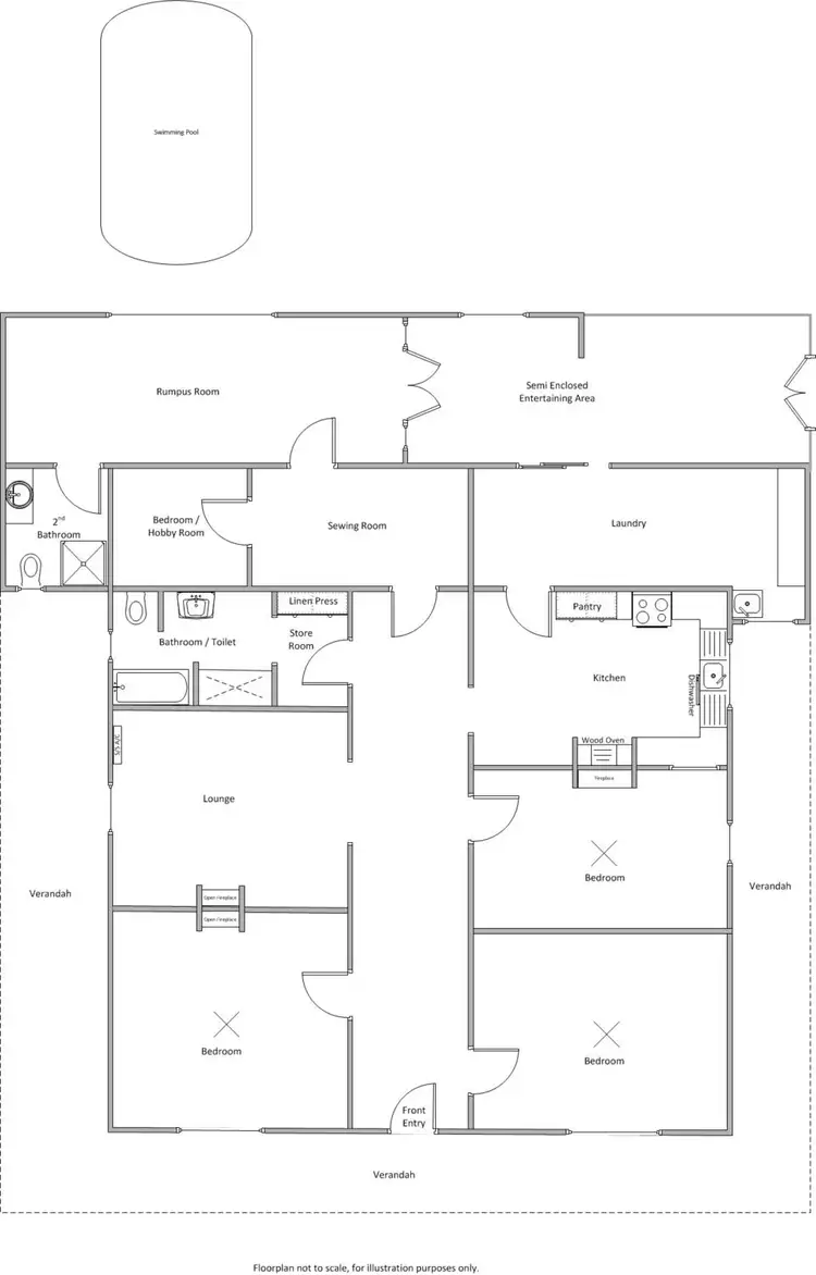 Floorplan of Homely house listing, 1053 Tuckokcowie Road, Warooka SA 5577