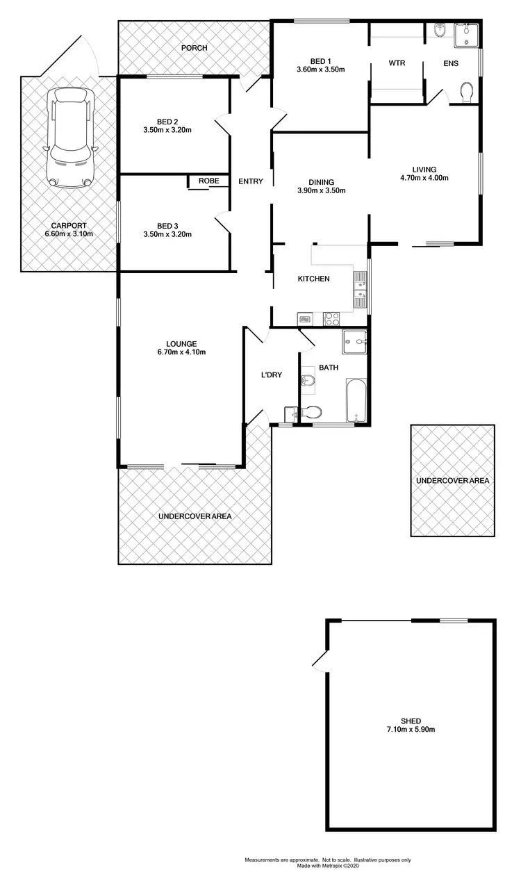 Floorplan of Homely house listing, 168 Clarke Street, Howlong NSW 2643
