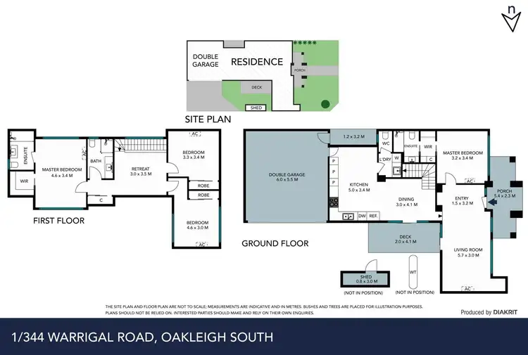 Floorplan of Homely townhouse listing, 1/344 Warrigal Road, Oakleigh South VIC 3167