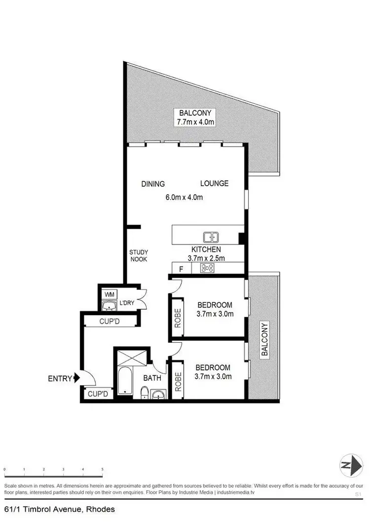 Floorplan of Homely apartment listing, 61/1 Timbrol Avenue, Rhodes NSW 2138