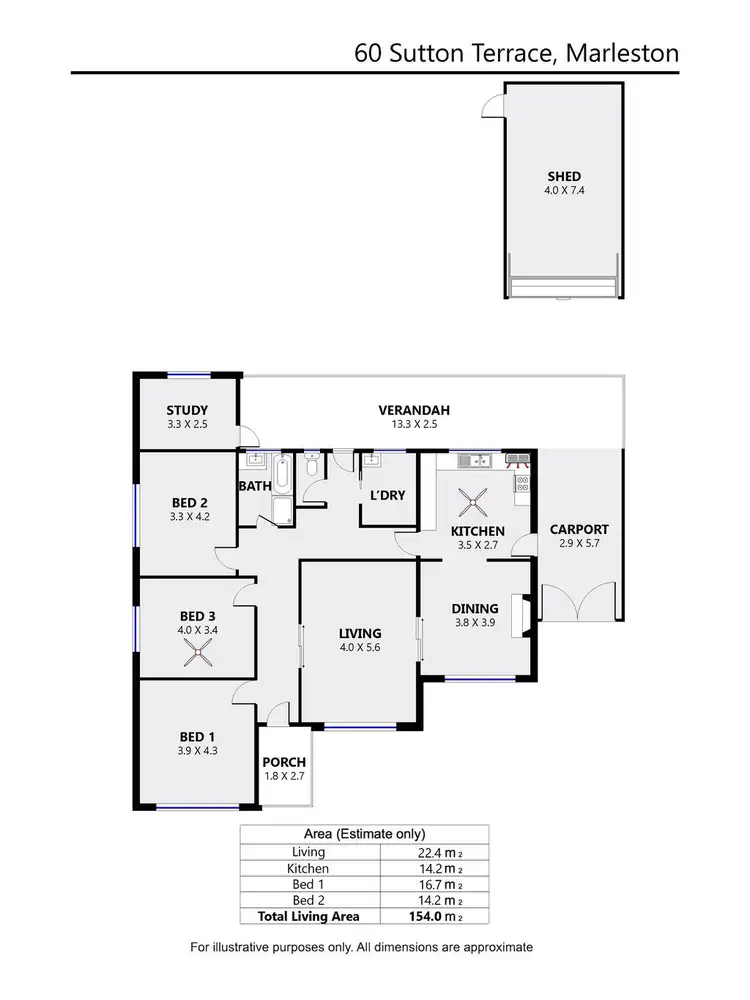 Floorplan of Homely house listing, 60 Sutton Terrace, Marleston SA 5033