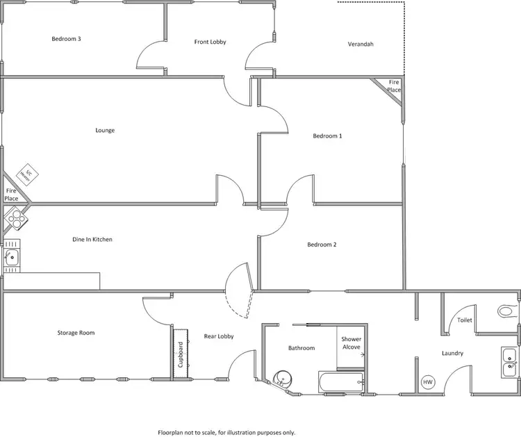 Floorplan of Homely house listing, 22 Anstey Terrace, Edithburgh SA 5583