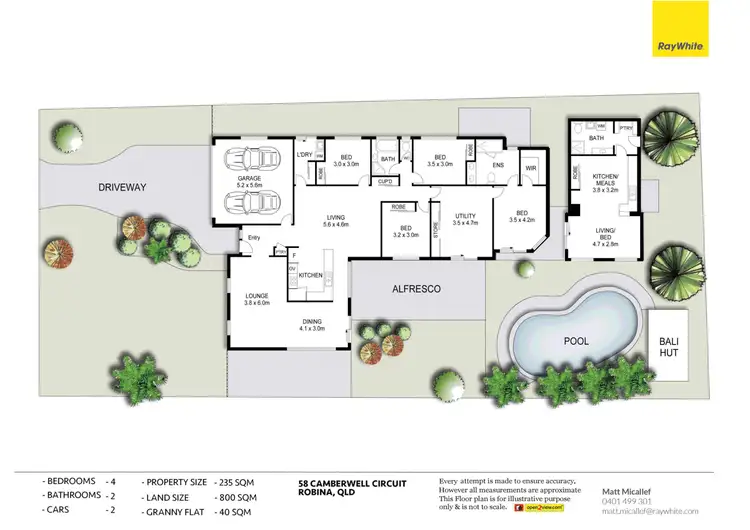 Floorplan of Homely house listing, 58 Camberwell Circuit, Robina QLD 4226