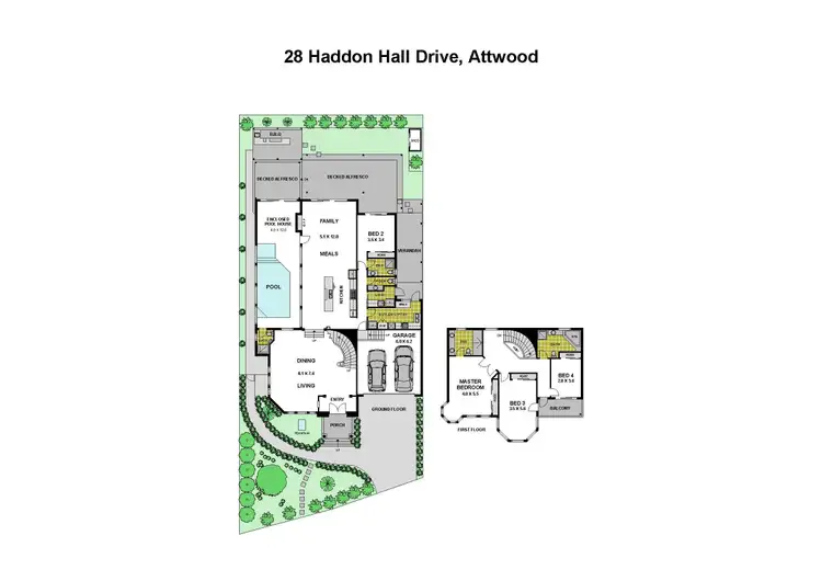Floorplan of Homely house listing, 28 Haddon Hall Drive, Attwood VIC 3049
