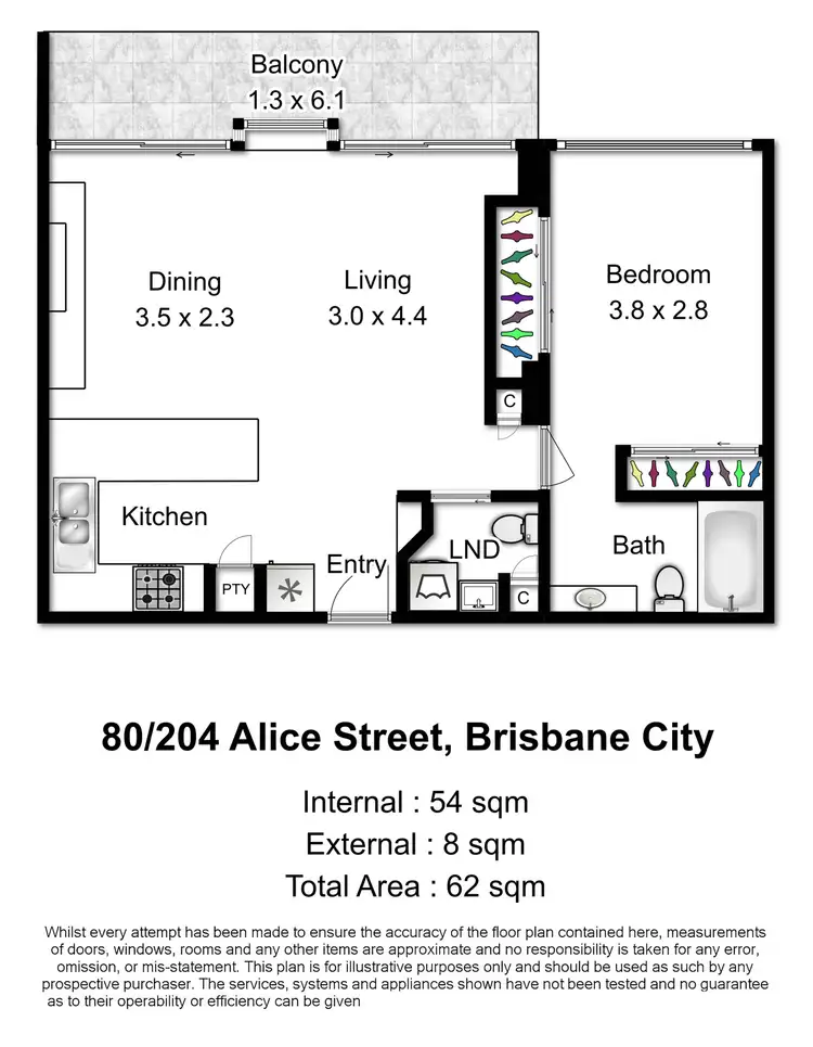 Floorplan of Homely unit listing, 80/204 Alice Street, Brisbane City QLD 4000
