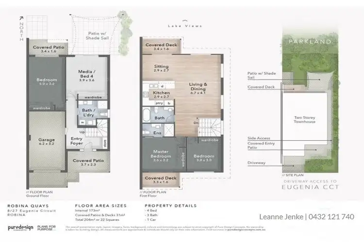 Floorplan of Homely townhouse listing, 8/27 Eugenia Circuit, Robina QLD 4226