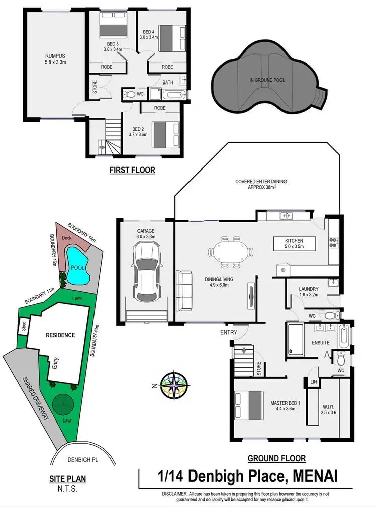 Floorplan of Homely house listing, 1/14 Denbigh Place, Menai NSW 2234