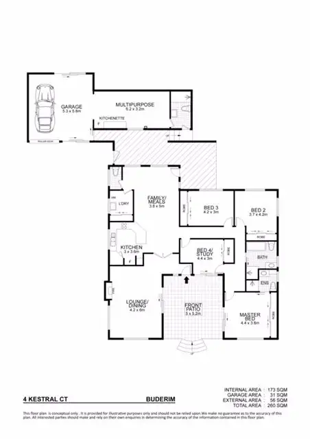 Floorplan of Homely house listing, 4 Kestral Court, Buderim QLD 4556