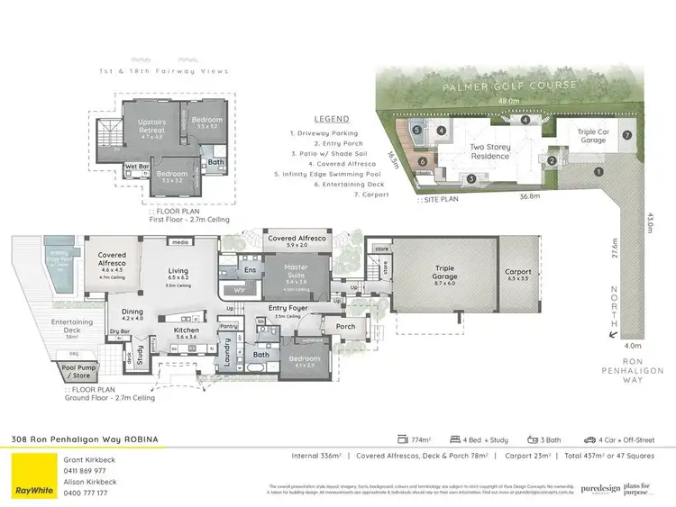 Floorplan of Homely house listing, 308 Ron Penhaligon Way, Robina QLD 4226