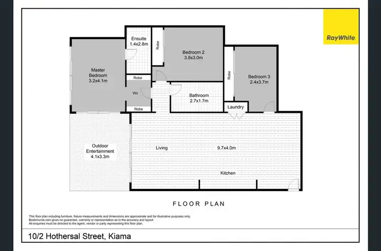 Floorplan of Homely apartment listing, 10/2 Hothersal Street, Kiama NSW 2533