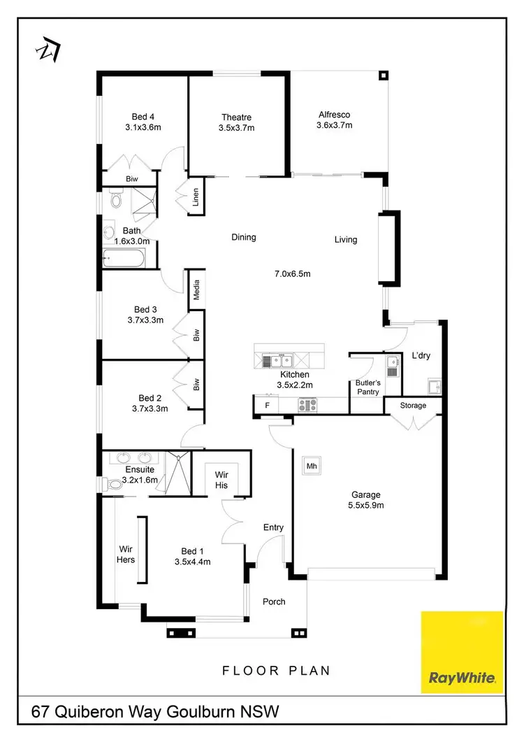 Floorplan of Homely house listing, 67 Quiberon Way, Goulburn NSW 2580