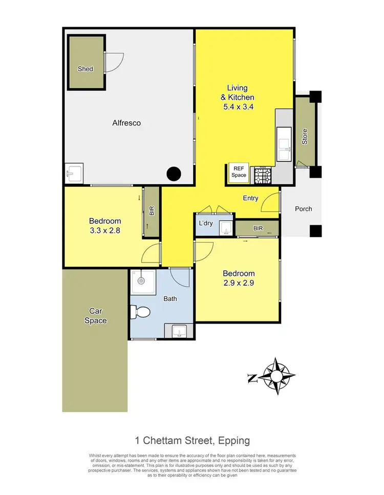 Floorplan of Homely house listing, 1 Chettam Street, Epping VIC 3076