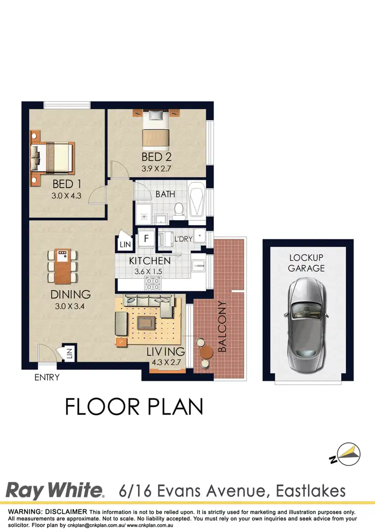 Floorplan of Homely apartment listing, 6/16 Evans Avenue, Eastlakes NSW 2018