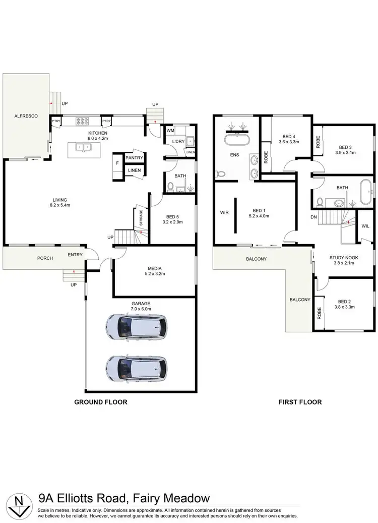 Floorplan of Homely house listing, 9 and 9A Elliotts Road, Fairy Meadow NSW 2519