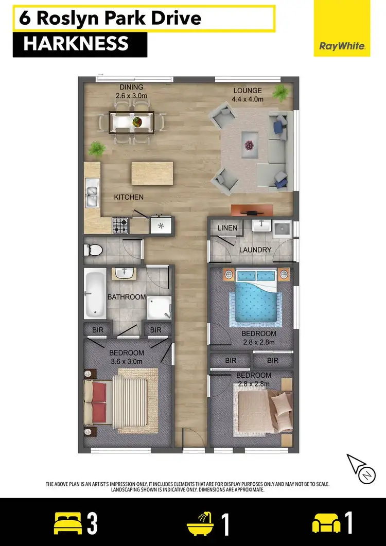 Floorplan of Homely house listing, 6 Roslyn Park Drive, Harkness VIC 3337