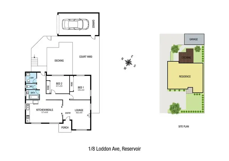 Floorplan of Homely unit listing, 1/8 Loddon Avenue, Reservoir VIC 3073