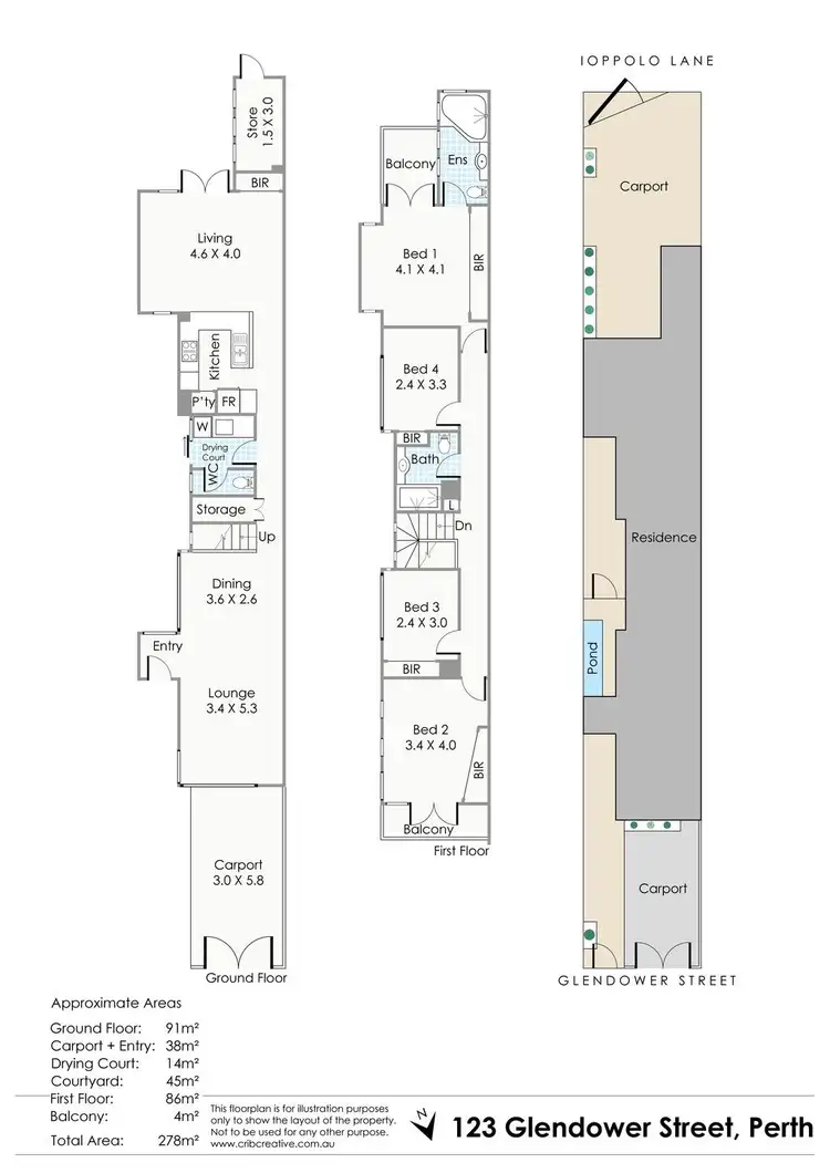 Floorplan of Homely house listing, 123 Glendower Street, Perth WA 6000