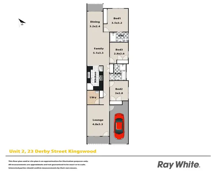 Floorplan of Homely semi-detached listing, 2/23 Derby Street, Kingswood NSW 2747