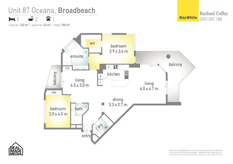 Floorplan of Homely apartment listing, 87 'Oceana' 100 Old Burleigh Road, Broadbeach QLD 4218