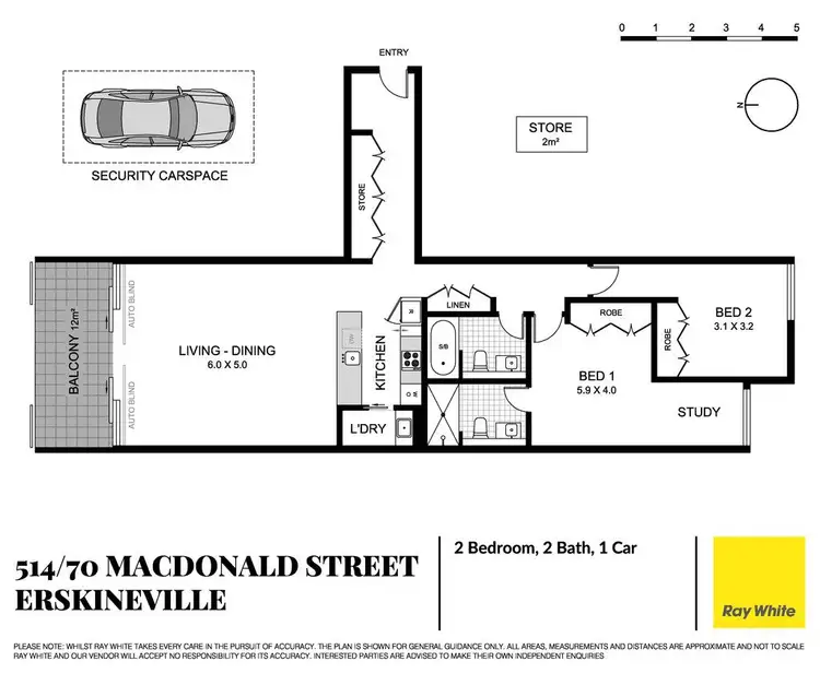 Floorplan of Homely apartment listing, 514/70 Macdonald Street, Erskineville NSW 2043