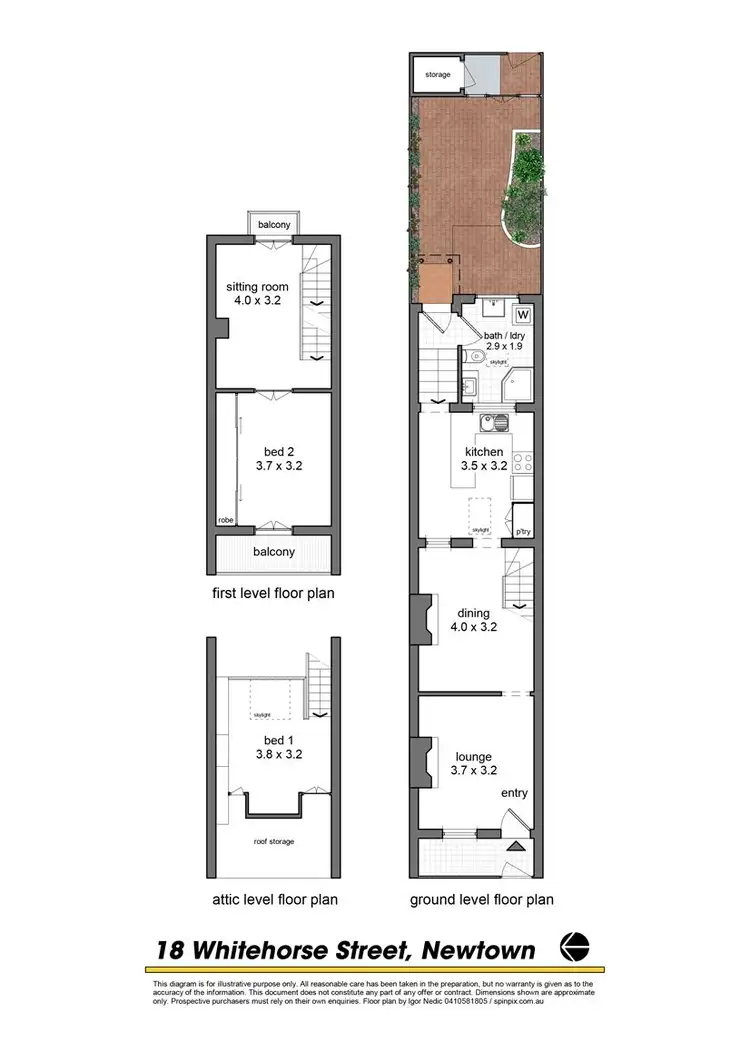 Floorplan of Homely house listing, 18 Whitehorse Street, Newtown NSW 2042