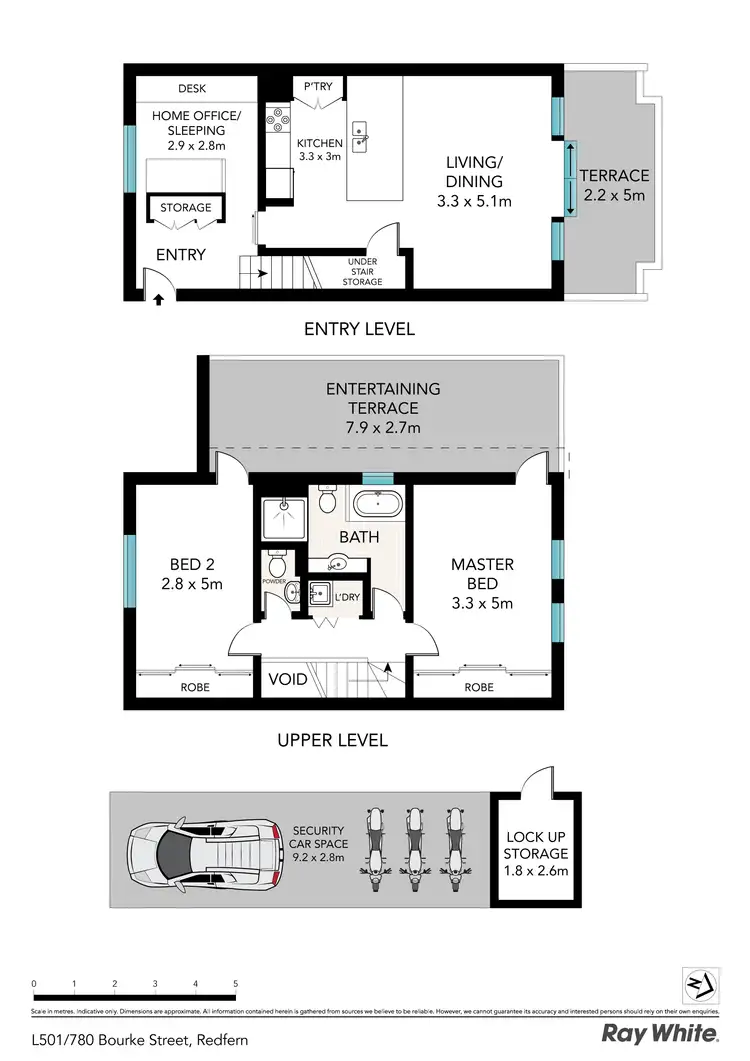 Floorplan of Homely apartment listing, L501/780 Bourke Street, Redfern NSW 2016