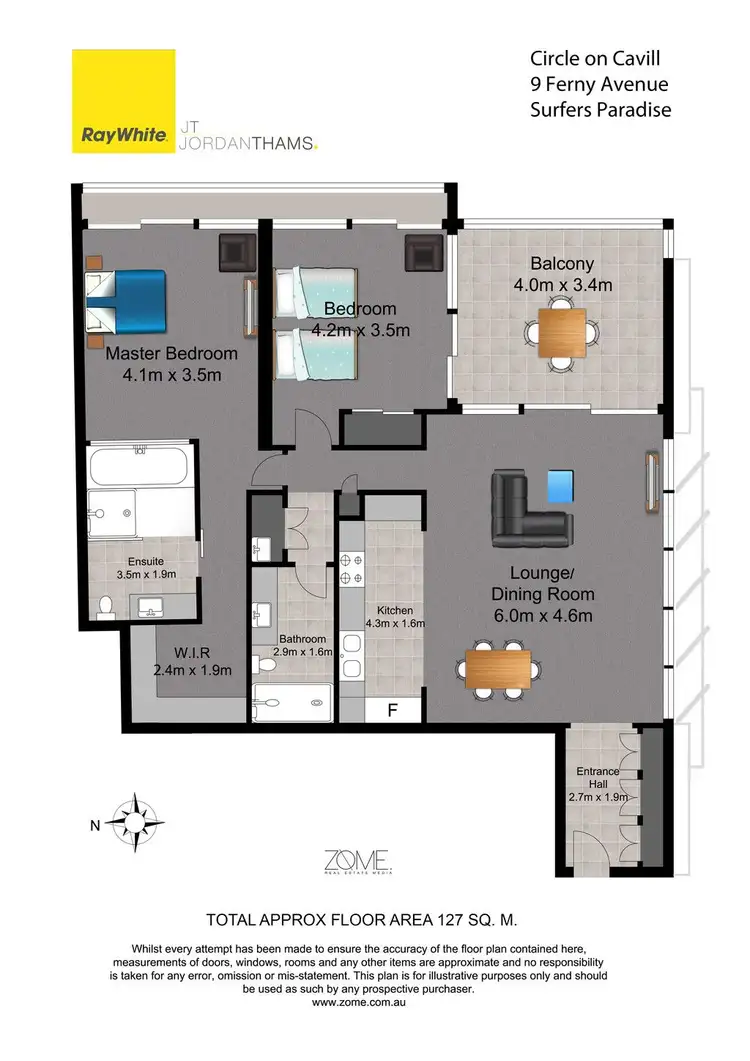 Floorplan of Homely apartment listing, 2275/9 Ferny Avenue, Surfers Paradise QLD 4217