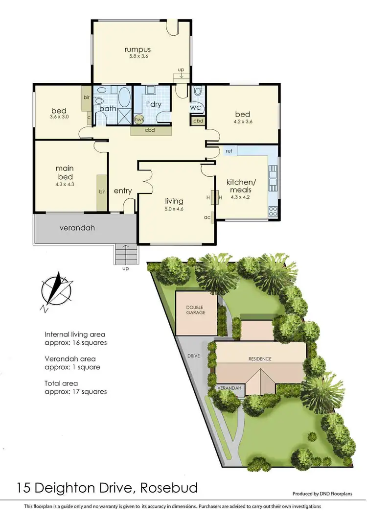 Floorplan of Homely house listing, 15 Deighton Drive, Rosebud VIC 3939