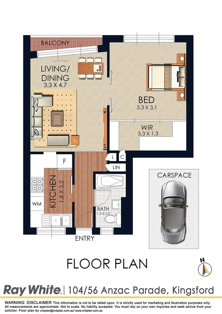 Floorplan of Homely apartment listing, 104/56-62 Anzac Parade, Kensington NSW 2033