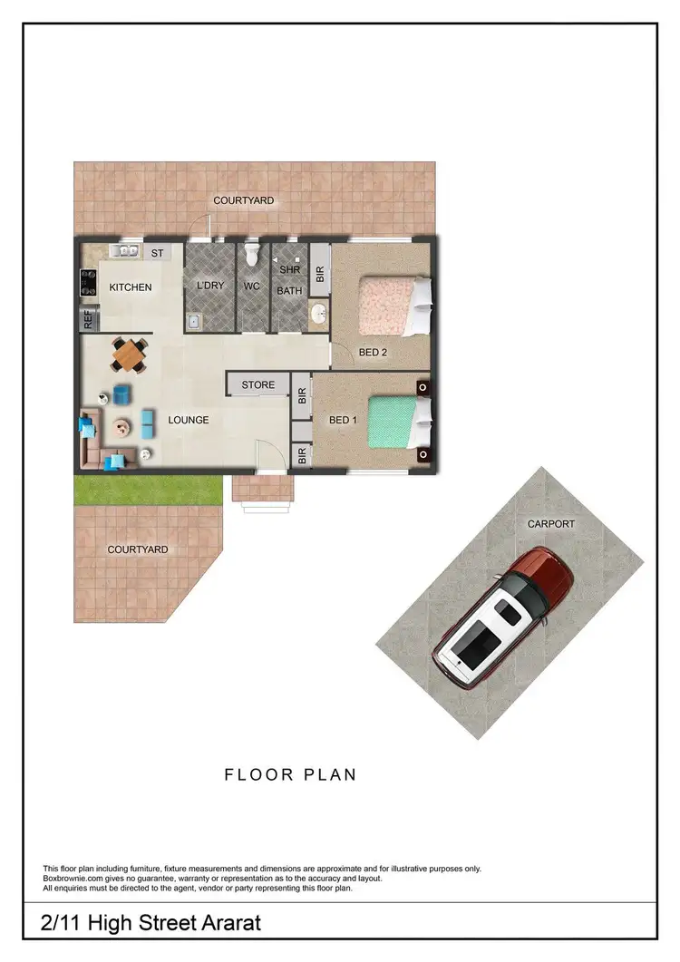 Floorplan of Homely unit listing, 2/11 High Street, Ararat VIC 3377