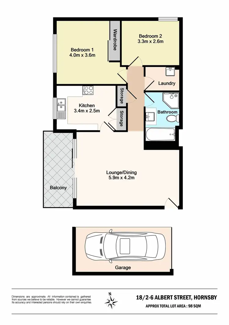 Floorplan of Homely unit listing, 18/2-6 Albert Street, Hornsby NSW 2077