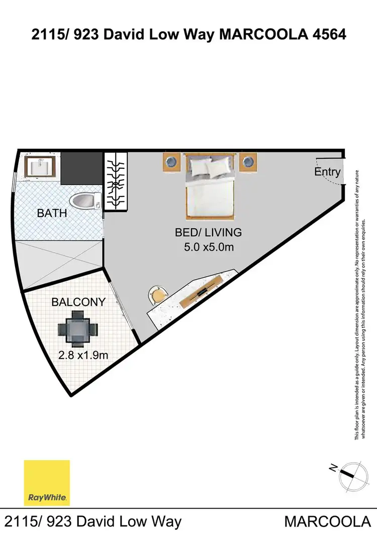 Floorplan of Homely unit listing, 25/923 David Low Way, Marcoola QLD 4564