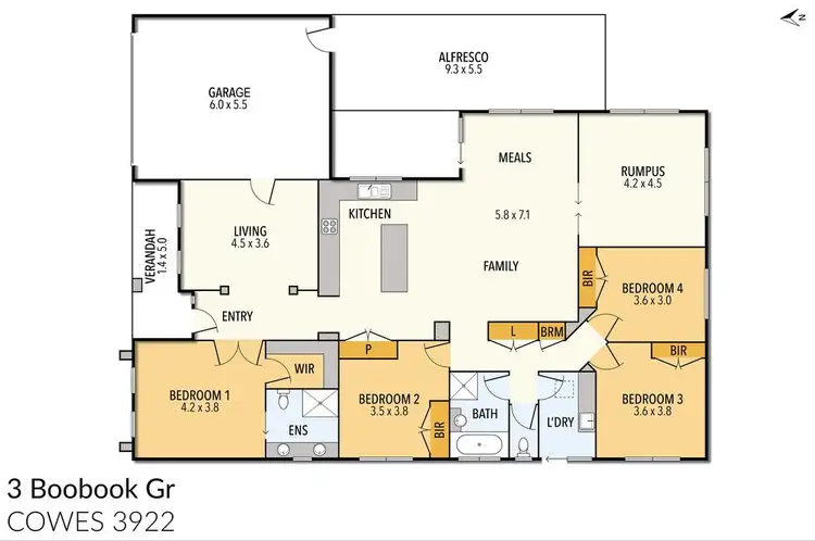 Floorplan of Homely house listing, 3 Boobook Grove, Cowes VIC 3922