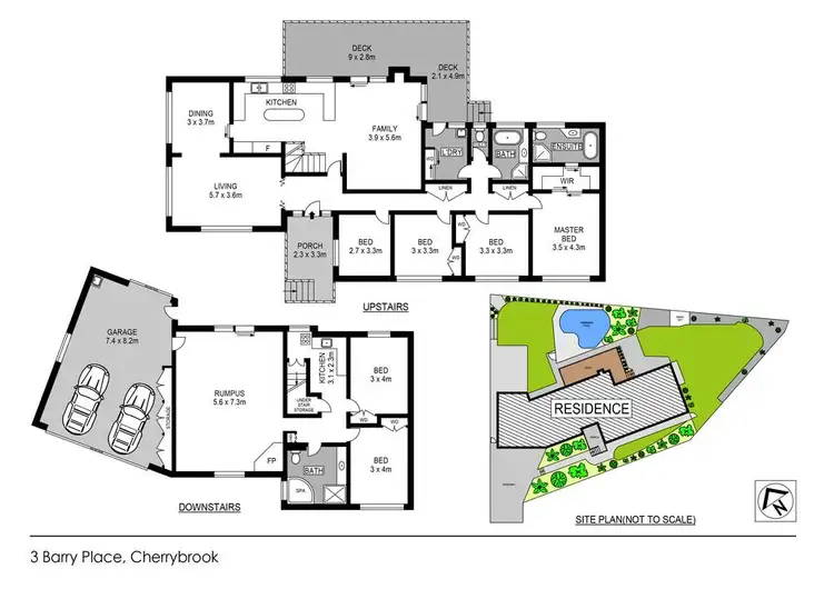 Floorplan of Homely house listing, 3 Barry Place, Cherrybrook NSW 2126