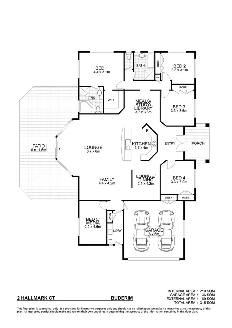 Floorplan of Homely house listing, 2 Hallmark Court, Buderim QLD 4556