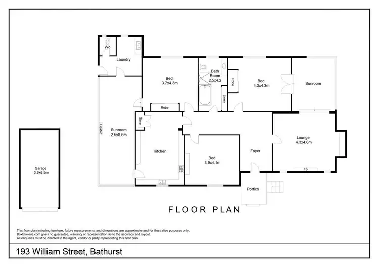 Floorplan of Homely house listing, 193 William Street, Bathurst NSW 2795