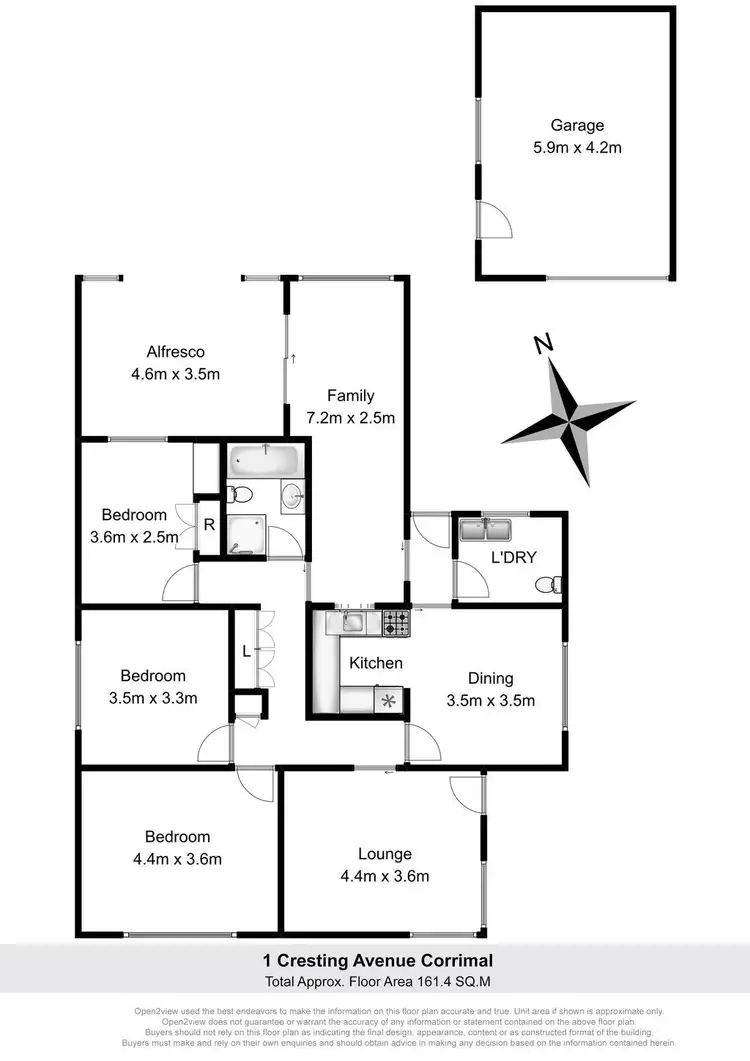 Floorplan of Homely house listing, 1 Cresting Avenue, Corrimal NSW 2518