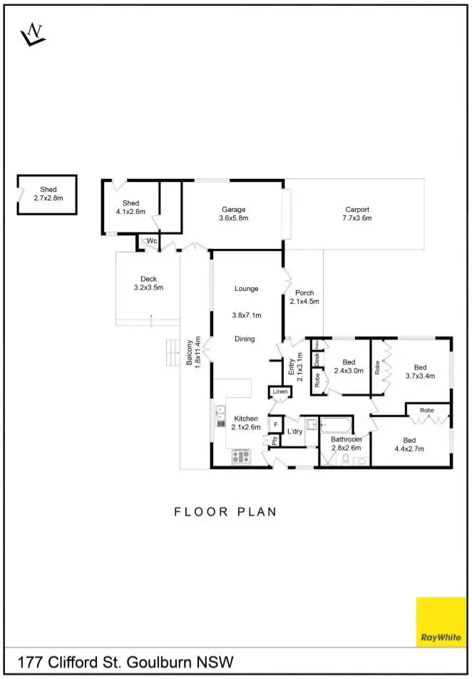 Floorplan of Homely house listing, 177 Clifford Street, Goulburn NSW 2580