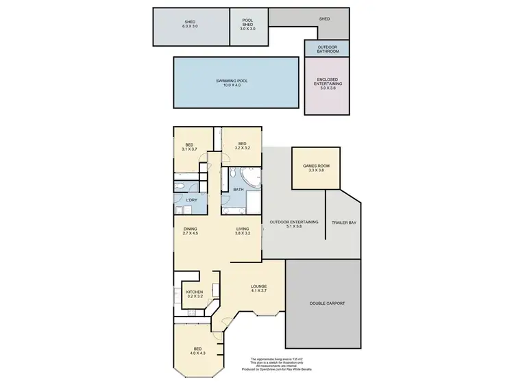 Floorplan of Homely house listing, 9 Bourke Drive, Benalla VIC 3672