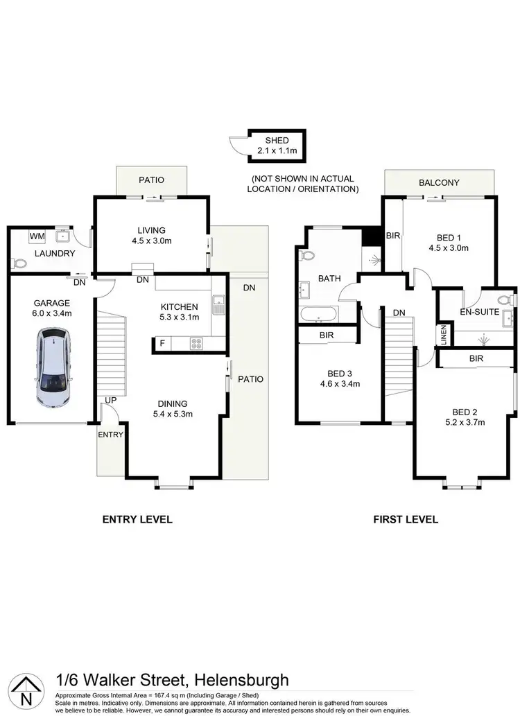 Floorplan of Homely townhouse listing, 1/6 Walker Street, Helensburgh NSW 2508
