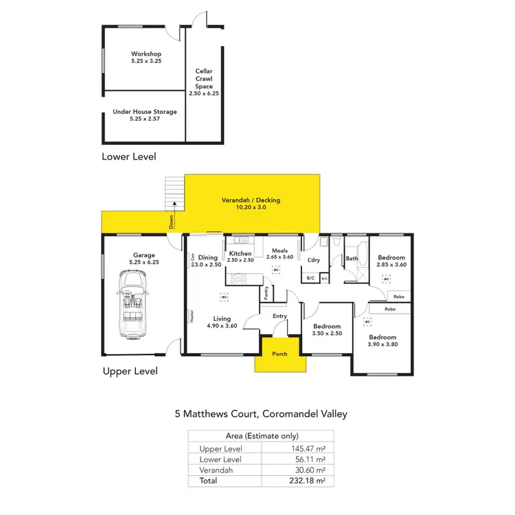 Floorplan of Homely house listing, 5 Matthews Court, Coromandel Valley SA 5051