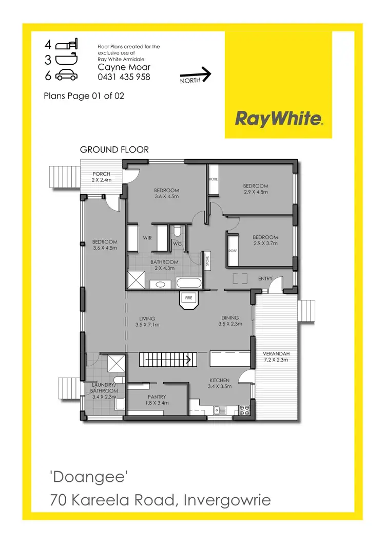 Floorplan of Homely rural property listing, 70 Kareela Road, Armidale NSW 2350