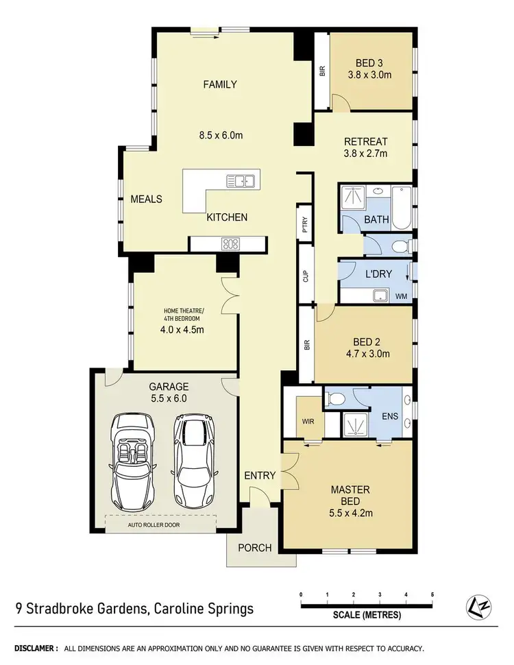 Floorplan of Homely house listing, 9 Stradbroke Gardens, Caroline Springs VIC 3023