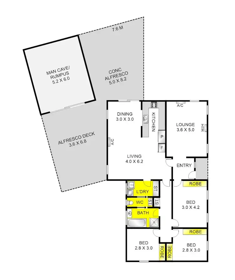 Floorplan of Homely house listing, 4 Prouse Court, Corio VIC 3214