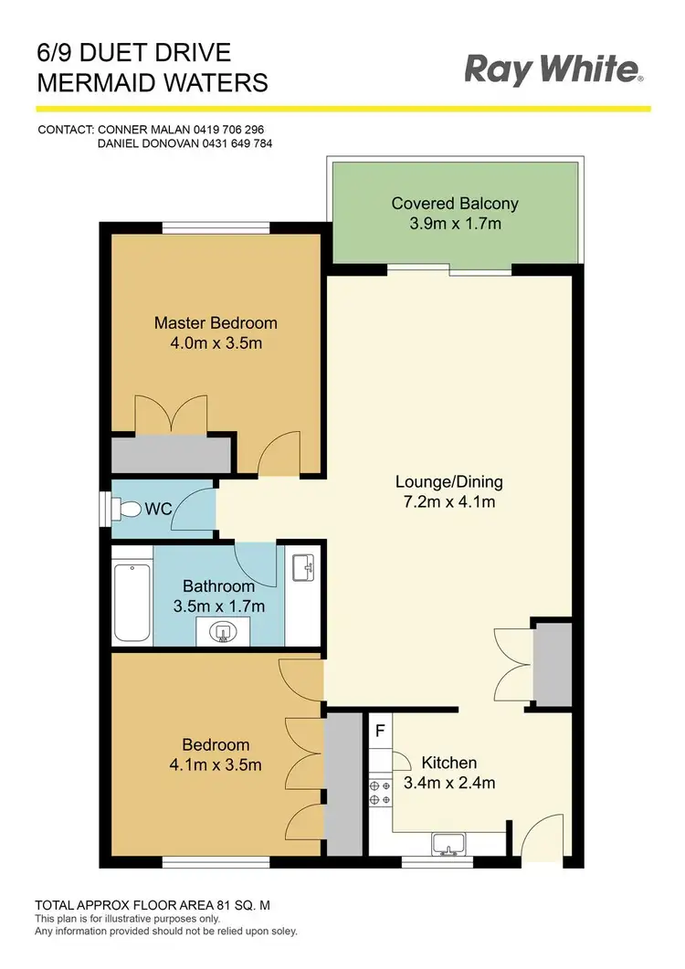 Floorplan of Homely unit listing, 6/9 Duet Drive, Mermaid Waters QLD 4218